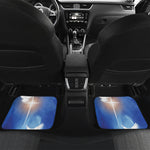 Christian Cross And White Doves Print Front and Back Car Floor Mats