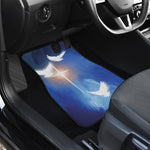 Christian Cross And White Doves Print Front and Back Car Floor Mats