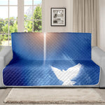 Christian Cross And White Doves Print Futon Protector