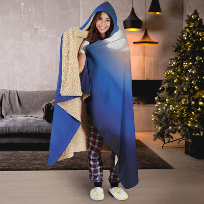 Christian Cross And White Doves Print Hooded Blanket