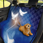 Christian Cross And White Doves Print Pet Car Back Seat Cover