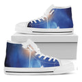 Christian Cross And White Doves Print White High Top Sneakers