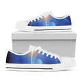 Christian Cross And White Doves Print White Low Top Sneakers