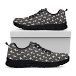 Christian Cross Pattern Print Black Sneakers