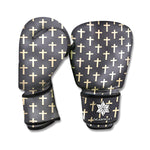 Christian Cross Pattern Print Boxing Gloves