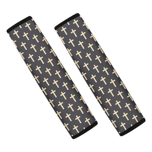 Christian Cross Pattern Print Car Seat Belt Covers