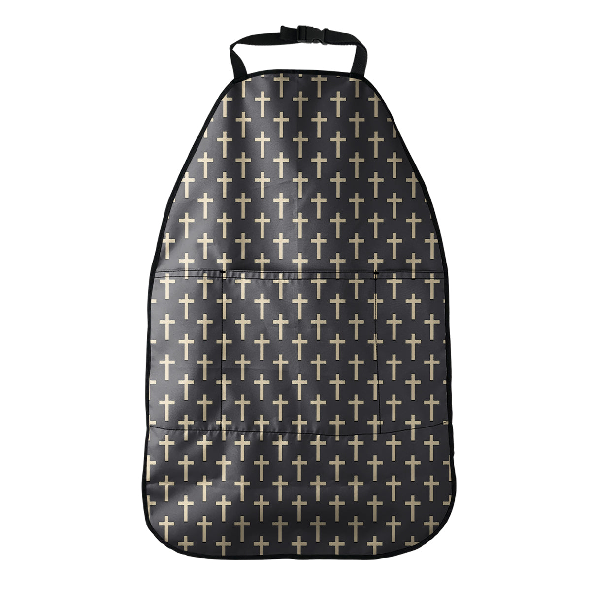 Christian Cross Pattern Print Car Seat Organizers