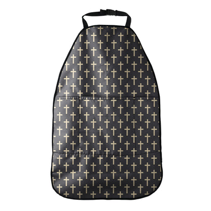 Christian Cross Pattern Print Car Seat Organizers