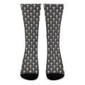 Christian Cross Pattern Print Crew Socks
