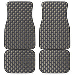 Christian Cross Pattern Print Front and Back Car Floor Mats