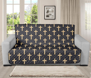 Christian Cross Pattern Print Futon Protector