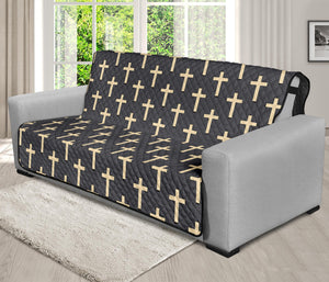 Christian Cross Pattern Print Futon Protector