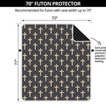 Christian Cross Pattern Print Futon Protector