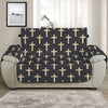 Christian Cross Pattern Print Half Sofa Protector