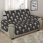 Christian Cross Pattern Print Half Sofa Protector