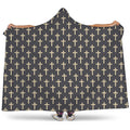 Christian Cross Pattern Print Hooded Blanket