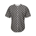 Christian Cross Pattern Print Men's Baseball Jersey