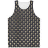 Christian Cross Pattern Print Men's Tank Top