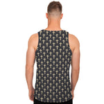 Christian Cross Pattern Print Men's Tank Top