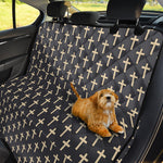 Christian Cross Pattern Print Pet Car Back Seat Cover