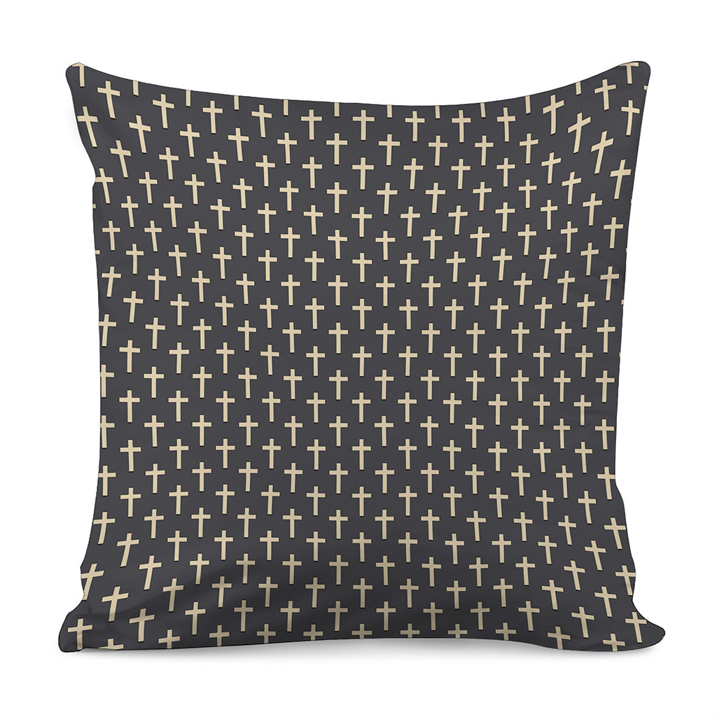 Christian Cross Pattern Print Pillow Cover