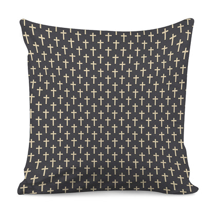 Christian Cross Pattern Print Pillow Cover