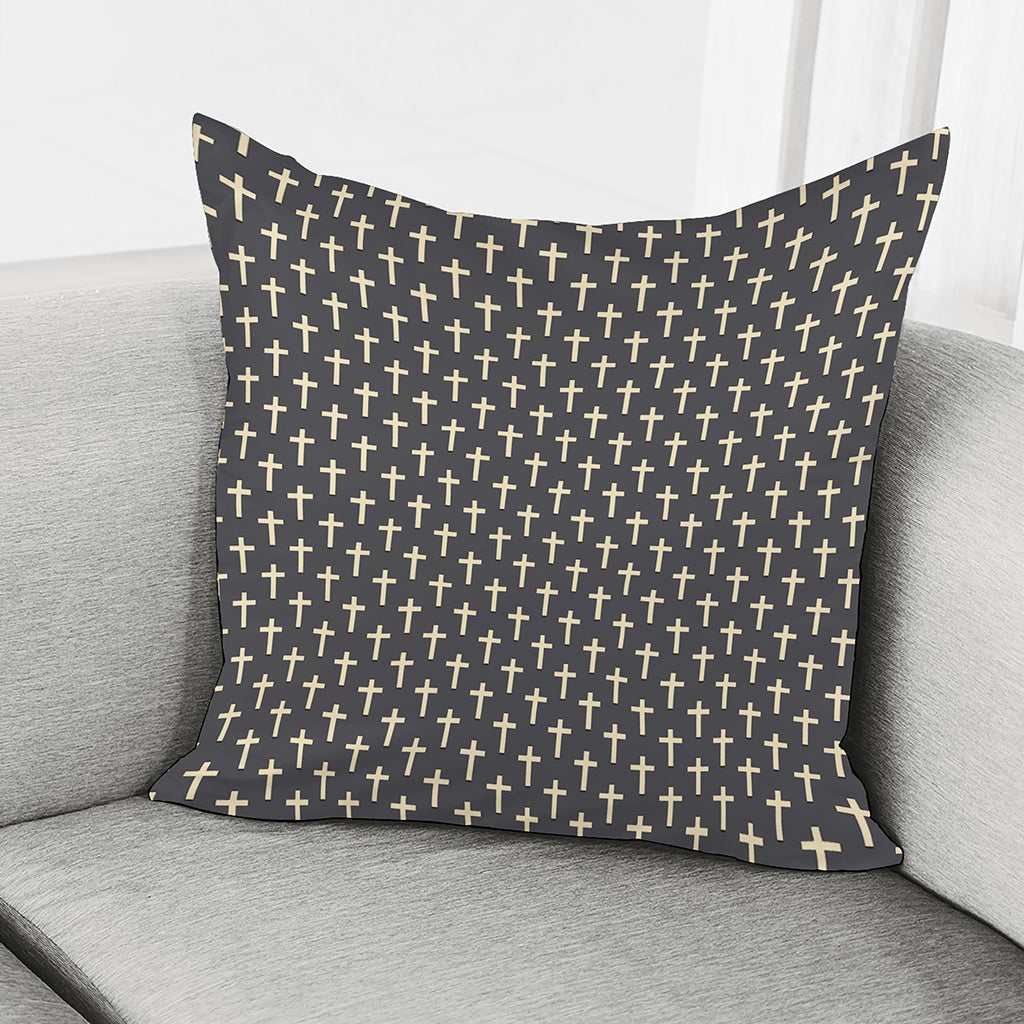 Christian Cross Pattern Print Pillow Cover