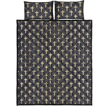 Christian Cross Pattern Print Quilt Bed Set