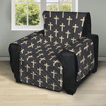 Christian Cross Pattern Print Recliner Protector