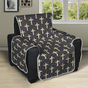 Christian Cross Pattern Print Recliner Protector