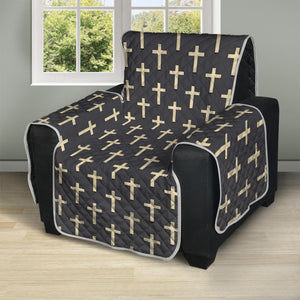 Christian Cross Pattern Print Recliner Protector