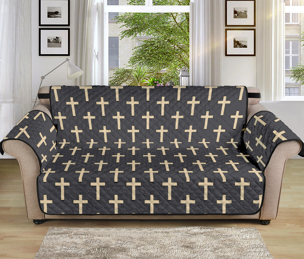 Christian Cross Pattern Print Sofa Protector