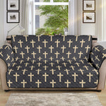 Christian Cross Pattern Print Sofa Protector