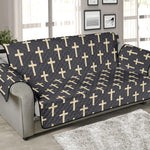 Christian Cross Pattern Print Sofa Protector