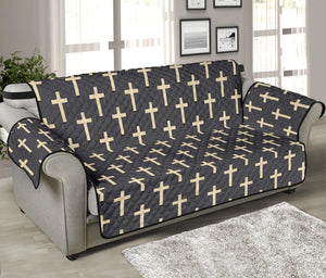 Christian Cross Pattern Print Sofa Protector