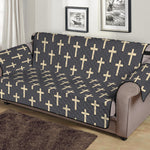 Christian Cross Pattern Print Sofa Protector