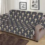 Christian Cross Pattern Print Sofa Protector