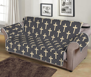 Christian Cross Pattern Print Sofa Protector