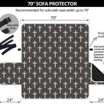 Christian Cross Pattern Print Sofa Protector