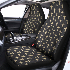 Christian Cross Pattern Print Universal Fit Car Seat Covers