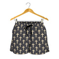 Christian Cross Pattern Print Women's Shorts