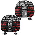Christian Cross Religious Words Print Car Headrest Covers
