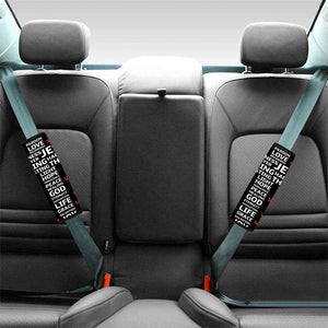 Christian Cross Religious Words Print Car Seat Belt Covers