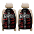Christian Cross Religious Words Print Car Seat Organizers