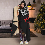 Christian Cross Religious Words Print Hooded Blanket
