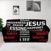 Christian Cross Religious Words Print Sofa Cover