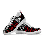 Christian Cross Religious Words Print White Sneakers