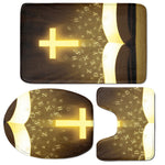 Christian Holy Bible Print 3 Piece Bath Mat Set