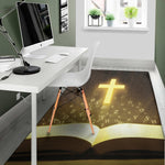 Christian Holy Bible Print Area Rug