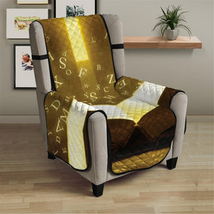 Christian Holy Bible Print Armchair Protector